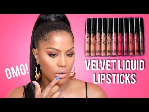 NEW Kylie Cosmetics Velvet Liquid Lipsticks  | Makeupshayla - UCkdoEulAR52vggIUQYemeow