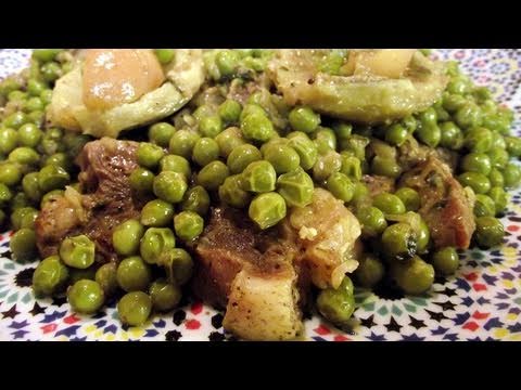 Tajine of Beef with Green Peas and Artichokes Recipe - CookingWithAlia - Episode 128 - UCB8yzUOYzM30kGjwc97_Fvw
