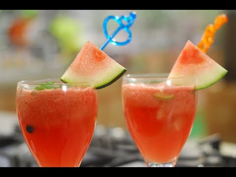 Watermelon Lemonade | Cook Smart | Sanjeev Kapoor Khazana - UCmoX4QULJ9MB00xW4coMiOw