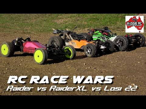 RC Race Wars: Raider vs RaiderXL vs Losi 22 - 2WD Buggy Battle - UCOfR0NE5V7IHhMABstt11kA