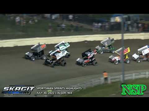 July 30, 2022 Sportsman Sprints Highlights Skagit Speedway - dirt track racing video image