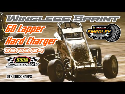 Wingless Sprints 60 Lapper Murray Bridge Speedway 9/03/24 Hard Charger from the B Main #speedway - dirt track racing video image