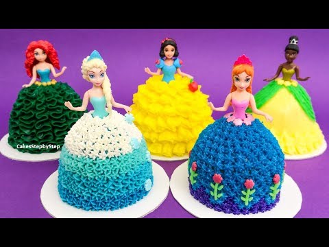 5 Disney Princess Dolls Dress Mini Cakes Magic Clip Anna Elsa Merida Tiana Snow White - UCjA7GKp_yxbtw896DCpLHmQ
