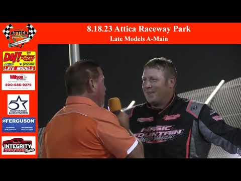 8.18.23 Attica Raceway Park Late Models A-Main - dirt track racing video image