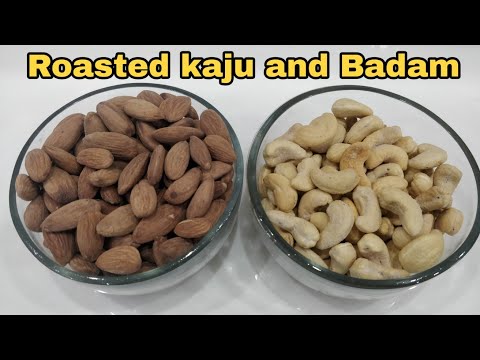 How to roast Kaju/Badam at home/ Roasted cashew/Roasted Almonds/tea time snacks