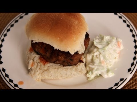 Buffalo Chicken Burgers - Recipe by Laura Vitale - Laura in the Kitchen Episode 282 - UCNbngWUqL2eqRw12yAwcICg