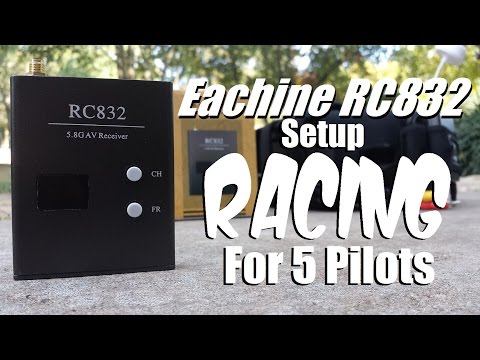 Eachine RC832 Overview - Setup Racing For 5 Pilots (from Banggood) - UC92HE5A7DJtnjUe_JYoRypQ