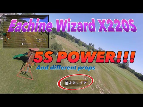 Testing 5S on the Eachine Wizard X220S | So much power! Testing different props too. - UCzuKp01-3GrlkohHo664aoA