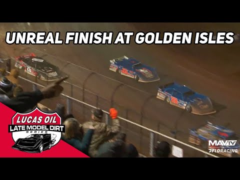 Last-Lap Pass For $25,000 | Lucas Oil Late Model Dirt Series At Golden Isles - dirt track racing video image