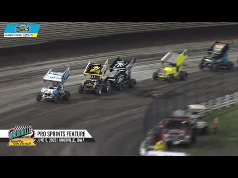 Knoxville Raceway Pro Sprints Highlights / June 9, 2023 - dirt track racing video image