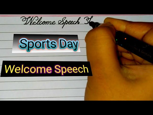 How to Write a Welcome Speech for Sports Day
