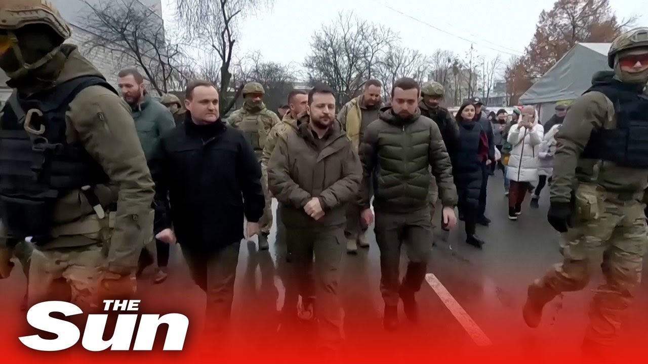 Zelensky visits site of missile strike in Vyshhorod, Ukraine