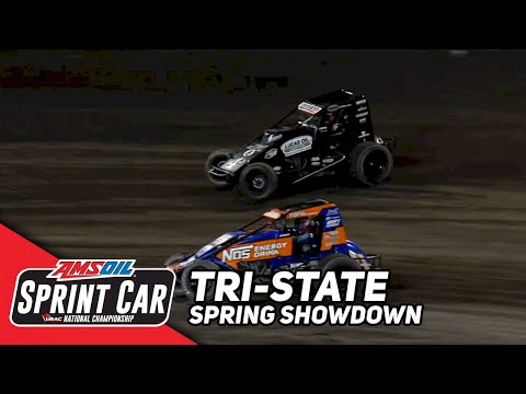 HIGHLIGHTS: USAC AMSOIL National Sprints | Tri-State Speedway | Spring Showdown | April 15, 2023 - dirt track racing video image