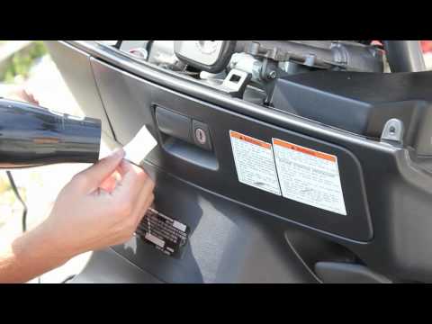 How to peel off the warning stickers on scooter's glovebox door and other area - UCTs-d2DgyuJVRICivxe2Ktg