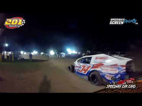 #34 Michael Lackey - Modified - 201 Speedway 8-16-25 - In-car - dirt track racing video image