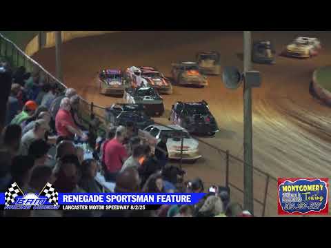 Renegade Sportsman Feature - Lancaster Motor Speedway 8/2/25 - dirt track racing video image