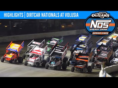 World of Outlaws NOS Energy Drink Sprint Cars | Volusia Speedway Park | Feb. 8, 2024 | HIGHLIGHTS - dirt track racing video image