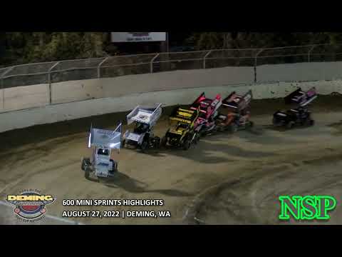 August 27, 2022 600 Mini Sprints Highlights Deming Speedway - dirt track racing video image