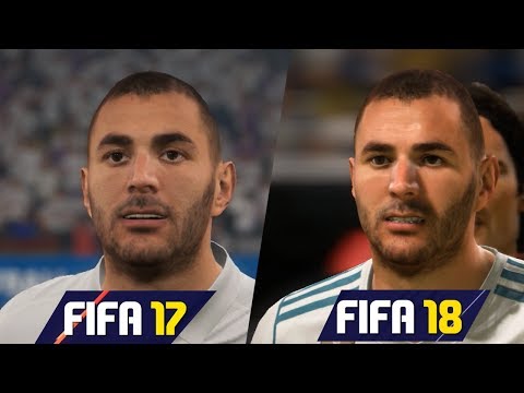 FIFA 18 vs FIFA 17 Real Madrid Faces Comparison - UC9WFZ0mp5QkNxIG7D17mN2Q