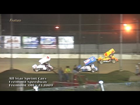 All Star Circuit of Champions Sprint Cars - Fremont Speedway May 23, 2009 - dirt track racing video image