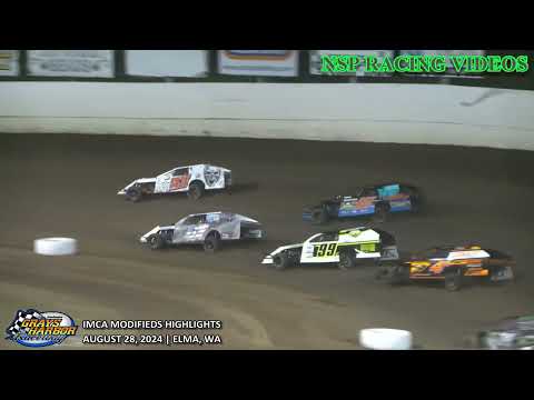 August 28, 2024 IMCA Modifieds Highlights Grays Harbor Raceway - dirt track racing video image