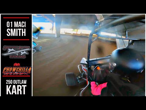01 Maci Smith ONBOARD: 250 Outlaw Kart Chowchilla Barn Burner January 29th, 2024 - dirt track racing video image