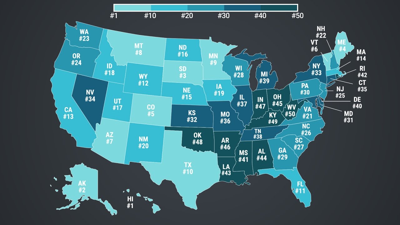 Animated map shows the best states to live for your well-being