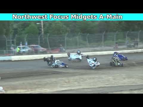 Grays Harbor Raceway, July 8, 2023, Northwest Focus Midgets Triple Flip - dirt track racing video image