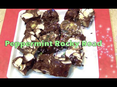 Chocolate Peppermint Rocky Road, Cheekyricho Cooking, 4 ingredient Christmas Holiday recipe ep.1,308