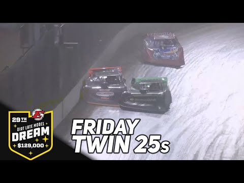 Friday Twin 25s | 2023 Dirt Late Model Dream at Eldora Speedway - dirt track racing video image