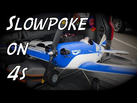 Durafly Slowpoke on 4s - Slow take off and top speed test - UCTa02ZJeR5PwNZK5Ls3EQGQ