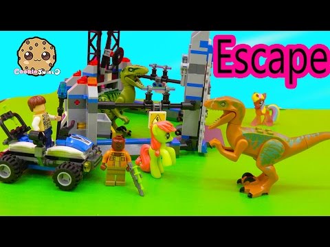 LEGO Jurassic World Raptor Escape Playset with My Little Pony - Unboxing Play Video Cookieswirlc - UCelMeixAOTs2OQAAi9wU8-g