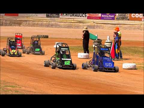 Junior Quarter Midgets Race 3# Laang Speedway 28-12-2021 - dirt track racing video image