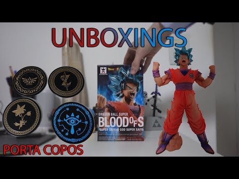 Unboxing Goku Blood of Sayans e Porta Copos The Zelda BOTW