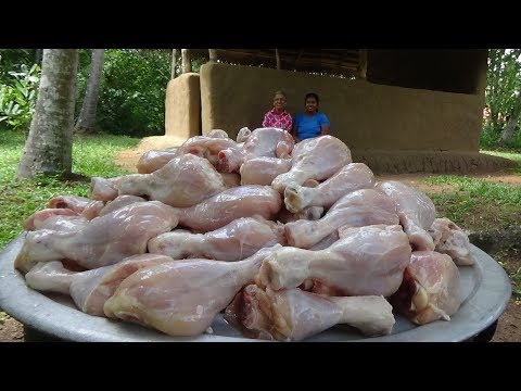 100 Chicken Drumsticks ❤ Cooking Chicken Drumsticks by Grandma and Daughter | Village Life