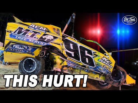 Nasty Wreck Sends Billy To The Hospital At Georgetown Speedway!! - dirt track racing video image