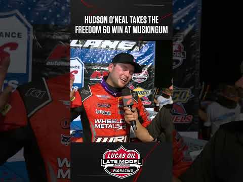 🏆 Hudson O'Neal held off a late charge to win the #LucasDirt &quot;Freedom 60&quot; at Muskingum County. - dirt track racing video image
