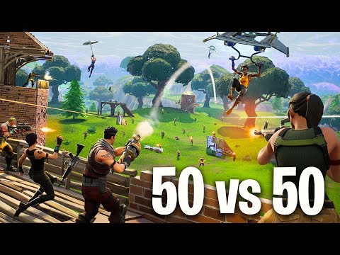 epic 50 vs 50 battle in fortnite battle royale - best forts in fortnite battle royale