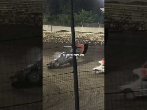 Chris Ricker endured a violent roll He was alert and walked away but feeling it. #crash #racecar - dirt track racing video image