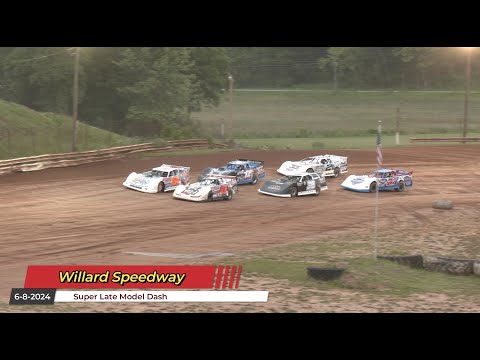 Willard Speedway - Super Late Model Preliminary Races - 6-8-2024 - dirt track racing video image