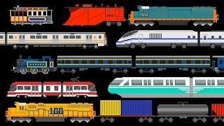 Trains - Book Version - Railway Vehicles - The Kids' Picture Show (Fun & Educational Learning Video)