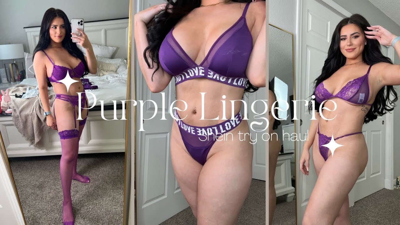 Shein All Purple Lingerie Try On | #tryon #sheinhaul