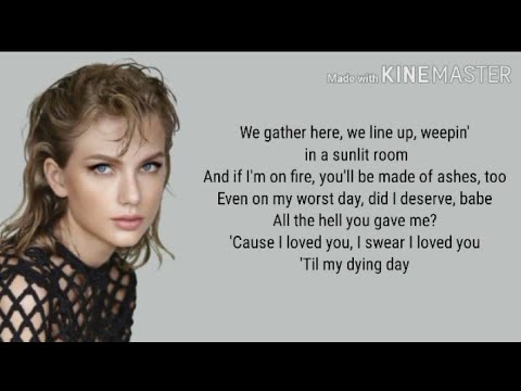 Taylor Swift - My Tears Ricochet lyrics