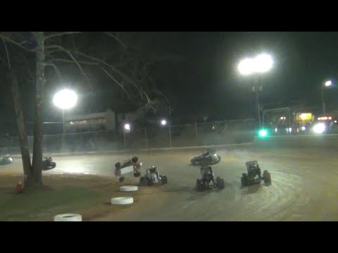 Easton Miller Flip/Ends His Night @ Shellhammer Dirt Track 125 Micro Sprint Feature-4/12/23 - dirt track racing video image