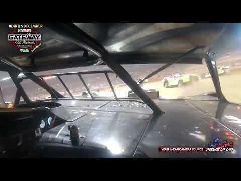 #417 Jesse Lowe - 2022 Gateway Dirt Nationals - Super Late Model - InCar Camera - dirt track racing video image