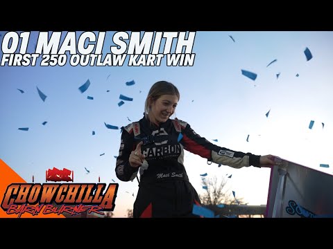 01 Maci Smith 250 Outlaw Kart First WIN | Chowchilla Barn Burner | December 15th, 2024 - dirt track racing video image