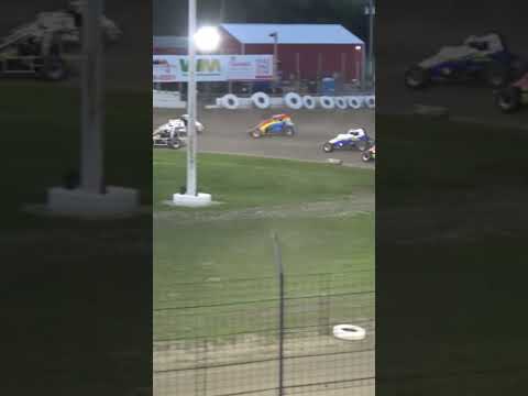 Wingless sprint car action from Wilmot raceway. #dirttrackracing #sprintcarracing #wilmotraceway - dirt track racing video image