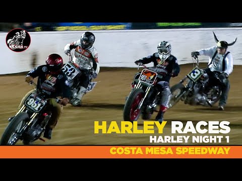 1st Full Round of Harley Races 2024! Costa Mesa Speedway #harleydavidson #racing #fyp - dirt track racing video image