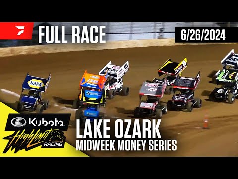 FULL RACE: Kubota High Limit Racing at Lake Ozark Speedway 6/26/2024 - dirt track racing video image