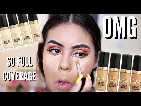 NEW TOO FACED SUPER COVERAGE CONCEALER: REVIEW, WEAR TEST + 20 SHADE SWATCHES! | JuicyJas - UCqTR5f7YkGro3cPv23SqcqQ